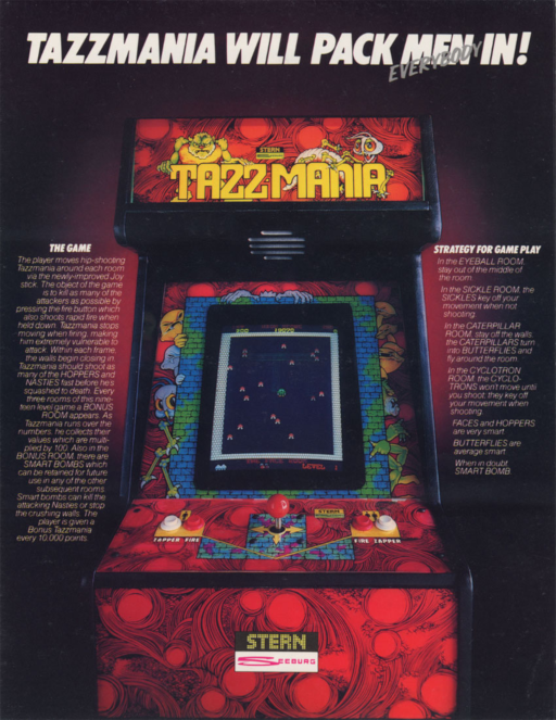 Tazz-Mania (set 1) Arcade Game Cover